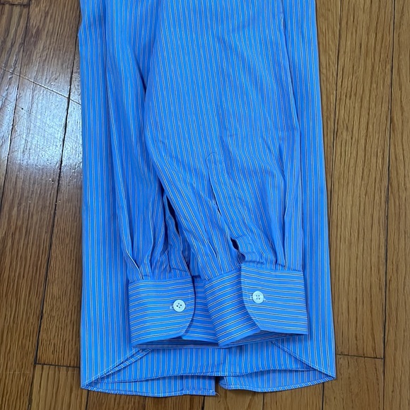 Pink Shirtmaker London Men's Button Down Long Sleeve Shirt, Size Medium - Picture 10 of 13